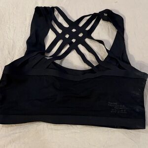 Black Strappy Sports Bra